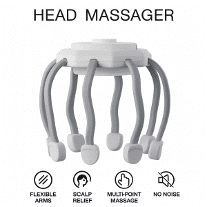 Head Massager for Scalp Relief with Flexible Multi-Point Arms