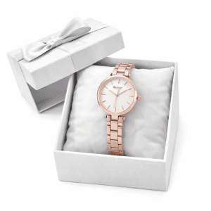 CURREN Blanche Rose Gold Women’s Watch White Dial Metal Strap