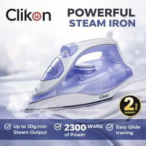 Clikon 2300W Powerful Steam Iron with Ceramic Soleplate