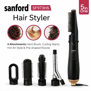 Sanford 5 in 1 Hair Styler SF973HS Hot Air Brush Curling Wand