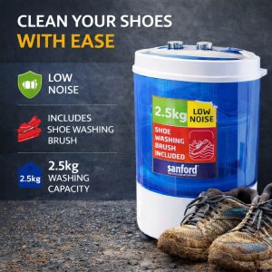 Sanford 2.5kg Mini Shoe Washing Machine Low Noise Portable Washer