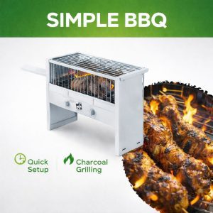 Portable Charcoal BBQ Grill for Camping Outdoor Picnic Barbecue