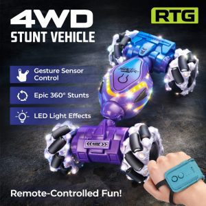 4WD Gesture Control RC Stunt Car with LED Lights 360° Rotation