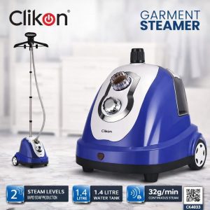 Clikon Garment Steamer 1700W 1.4L Water Tank Adjustable Stand CK4033