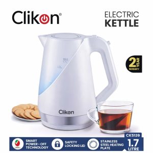 Clikon Electric Kettle CK5139 1.7L Fast Boil Tea & Water Kettle