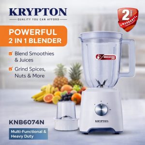 Krypton KNB6074N 2-in-1 Blender with Grinder Smoothie Maker