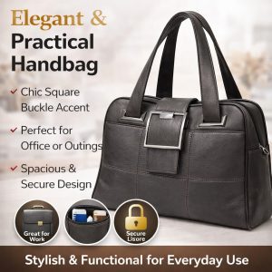 Elegant Women’s Handbag Stylish Office Shoulder Bag with Buckle