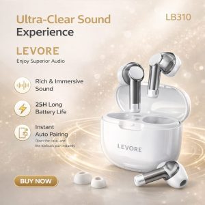 Levore LB310 TWS Wireless Earbuds Bluetooth Headset with Charging Case