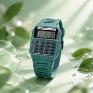 Casio Calculator Digital Watch Green Retro Stylish Wrist Watch