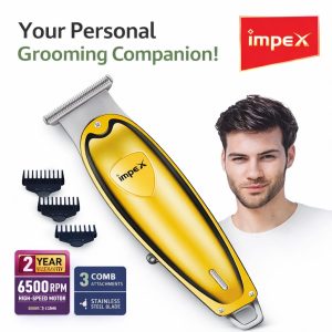 Impex Hair Clipper 6500 RPM Grooming Trimmer with Comb Attachments