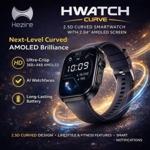 Hezire H-Watch Curve AMOLED Smartwatch 2.04" HD Display Fitness