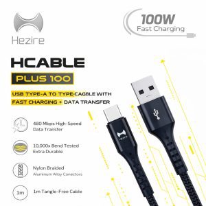 Hezire HCable Plus 100 USB Type-C Fast Charging Cable 100W 1m