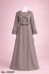 Elegant Coffee Brown Abaya for Women Button Style Modest Long Dress