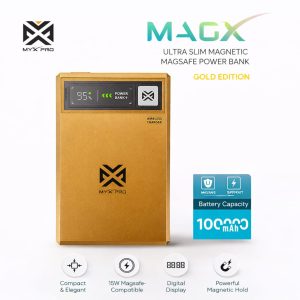 MagX Magnetic MagSafe Power Bank 10000mAh Wireless Charger Gold