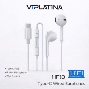 Viplatina HF10 Type C Wired Earphones HiFi Sound Mic Control