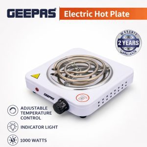 Geepas Electric Hot Plate 1000W Portable Cooking Stove with Control