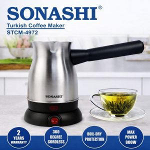 Sonashi Turkish Coffee Maker 800W Electric Pot with Boil Protection
