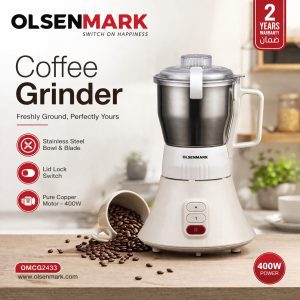 Olsenmark Coffee Grinder 400W Stainless Steel Electric Grinder