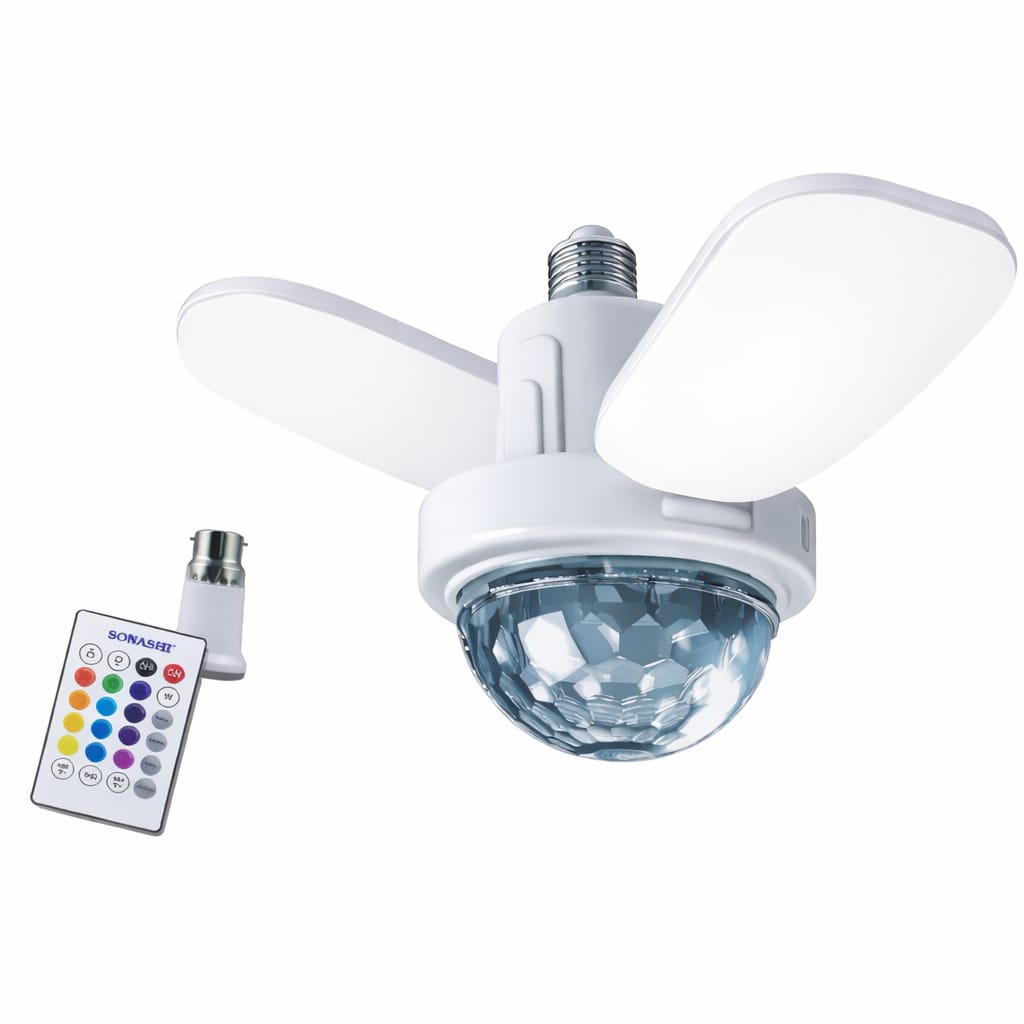 Sonashi LED Folding Lamp With Bluetooth Speaker Disco Light - Image 3
