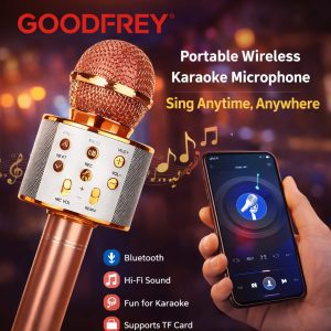 GCCDFREY Wireless Karaoke Microphone Bluetooth Speaker 5W