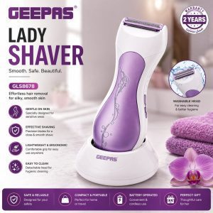 Geepas Lady Shaver GLS8678 Rechargeable Hair Removal Device