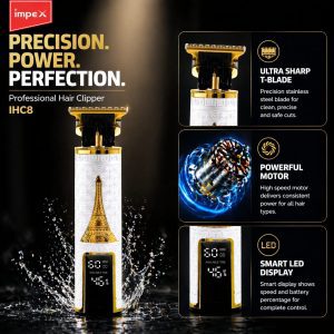 Impex Professional Hair Clipper With LED Display And T-Blade
