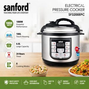 Sanford Multifunction Electric Pressure Cooker With Digital Control